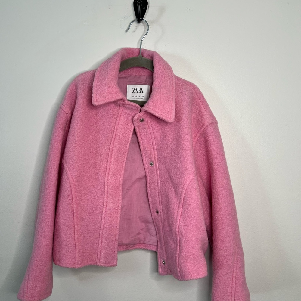 Zara Pink Textured Jacket - Picture 2 of 3